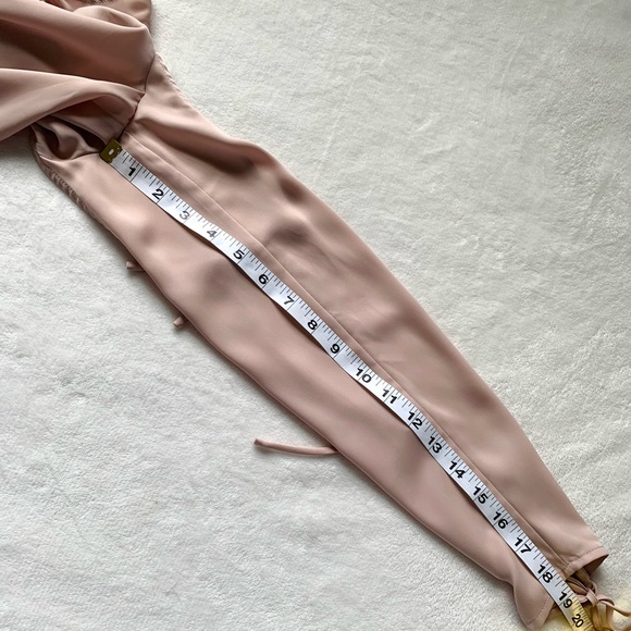 NWT Revolve L'academie Tie Sleeve Blouse Blush Pink - Picture 5 of 13
